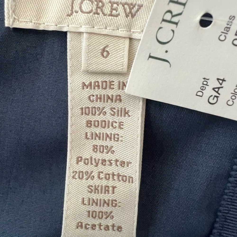 J.Crew Silk Taffeta Gracen Bridesmaid Dress Blue - Picture 4 of 4